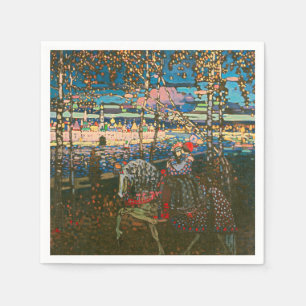 Wassily Kandinsky The Riding Couple Russian Art Napkin