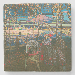 Wassily Kandinsky The Riding Couple Russian Art Stone Coaster
