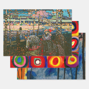 Wassily Kandinsky The Riding Couple Russian Art Wrapping Paper Sheet