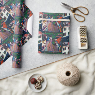 Wassily Kandinsky The Vibrant Cityscape Classic Wrapping Paper