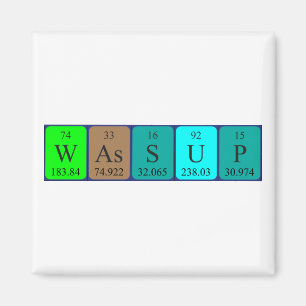 Wassup periodic table word magnet
