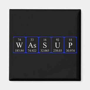 Wassup periodic table word magnet