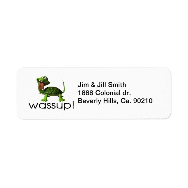 Wassup Turtle Return Address Label (Front)