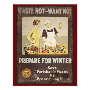 Waste Not Want Not - Mother and Daughter Canning Photo Print