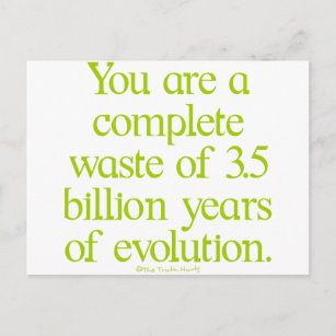 Waste of Evolution Postcard