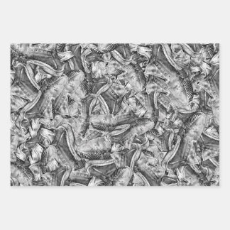 Wasted running shoes graphic motif  random pattern wrapping paper sheet