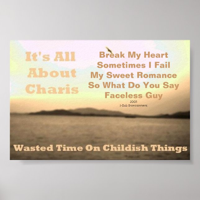 Wasted Time On Childish Things EP Poster (Front)