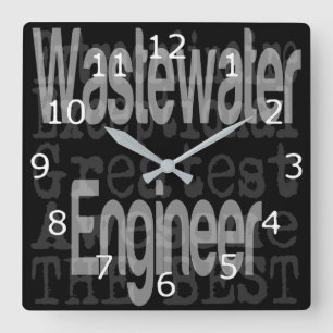 Wastewater Engineer Extraordinaire Square Wall Clock