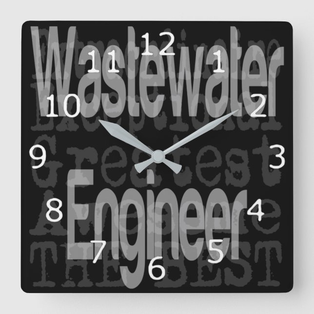 Wastewater Engineer Extraordinaire Square Wall Clock (Front)