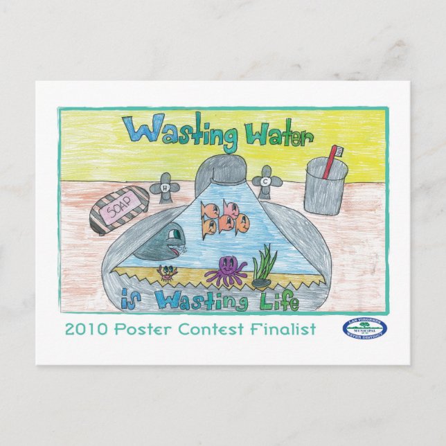 Wasting Water Postcard (Front)