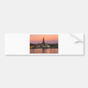 Wat Arun Temple Bangkok Thailand at sunset Bumper Sticker