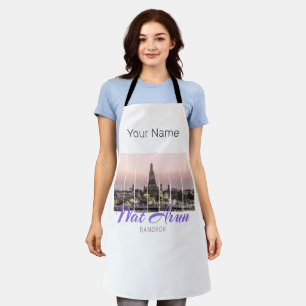 Wat Arun Temple Bangkok Thailand Sunset Souvenir Apron