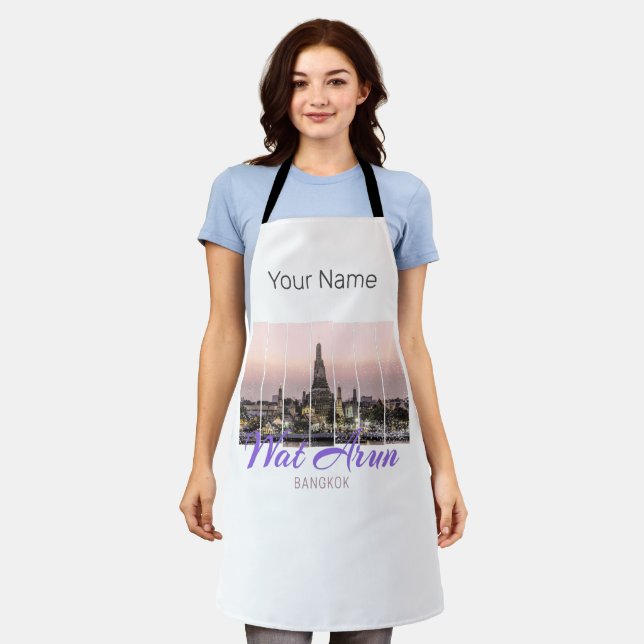Wat Arun Temple Bangkok Thailand Sunset Souvenir Apron (Worn)