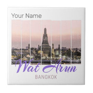 Wat Arun Temple Bangkok Thailand Sunset Souvenir Ceramic Tile