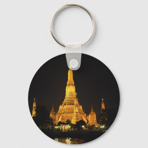 Wat Arun Temples in Bangkok at night Key Ring