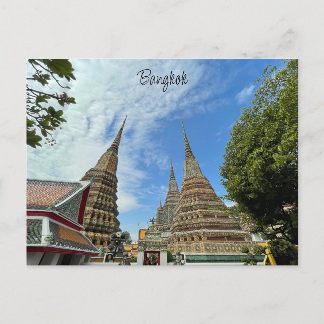 wat pho stupas bangkok postcard (Front)