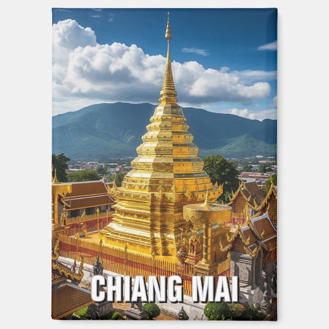  Wat Phrathat Doi Suthep Chiang Mai Thailand Magnet (Front)