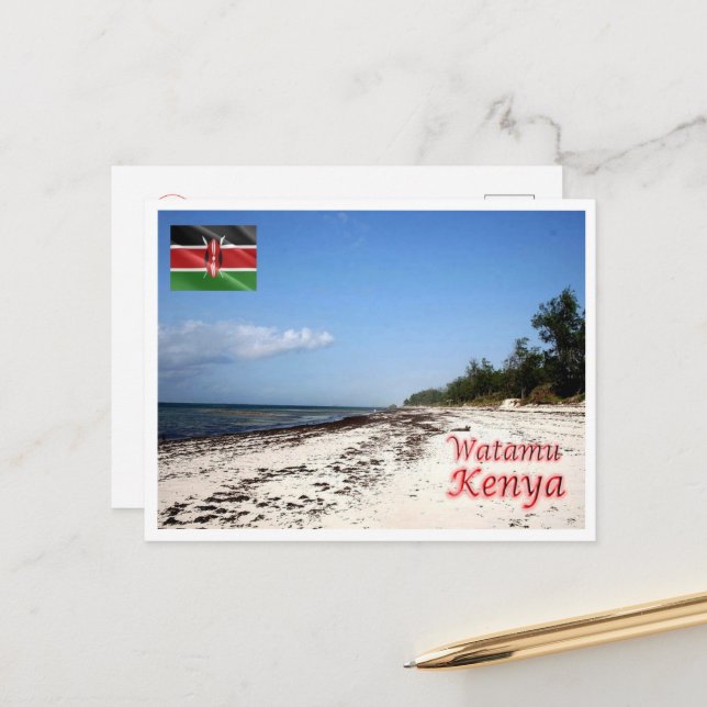 Watamu - Kenya - Panorama - Postcard (Front/Back In Situ)