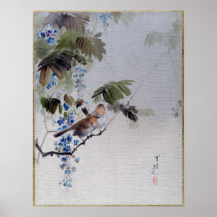 Watanabe Seitei Birds and Flowers Poster