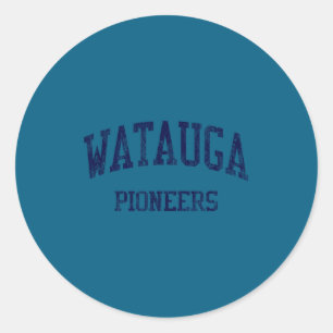 Watauga high school hs boone nc vintage sports classic round sticker
