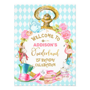 Watch Alice In Onederland Birthday Welcome Sign