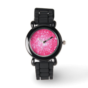 Watch: Bright Pink Stars Watch