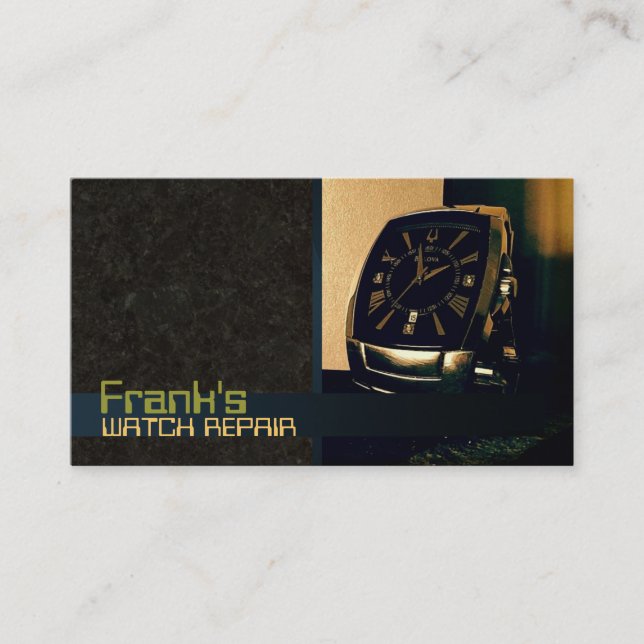 Watch, Clock Repair Business Card (Front)