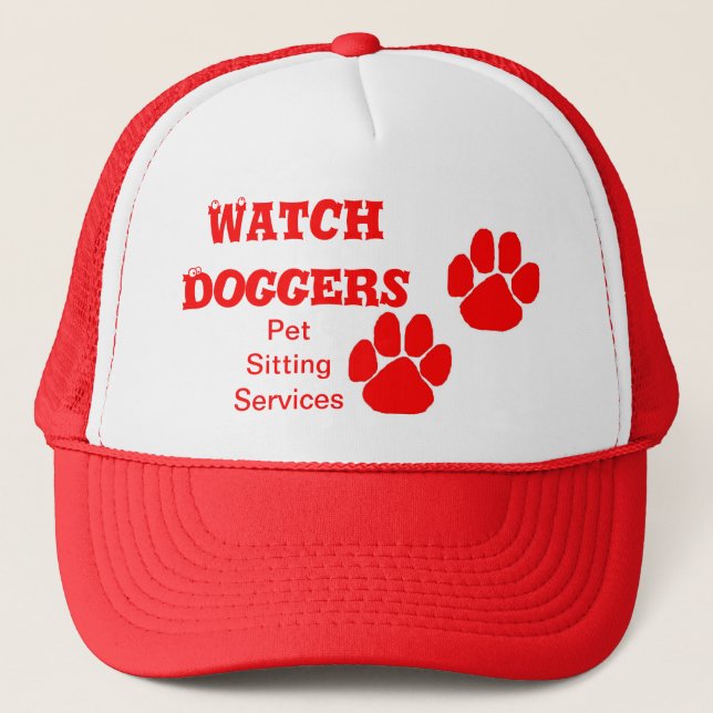 Watch Doggers Paw Print Trucker Hat (Front)