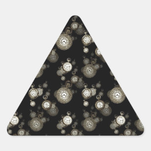 Watch faces print - steampunk patterned accessory triangle sticker