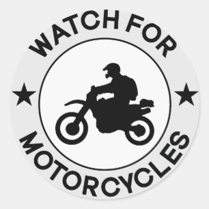 watch for Motorcycles Classic Round Sticker