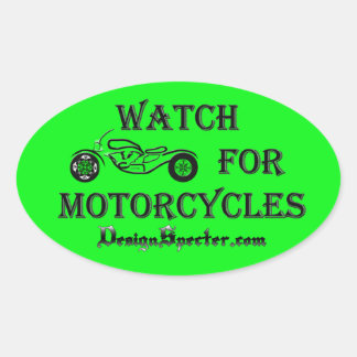 Watch For Motorcycles Green - Stickers