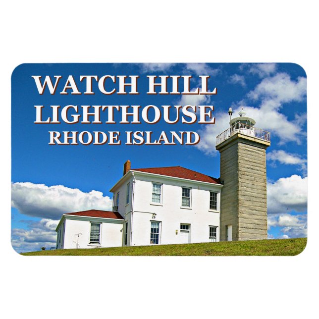 Watch Hill Lighthouse, Rhode Island Photo Magnet (Horizontal)