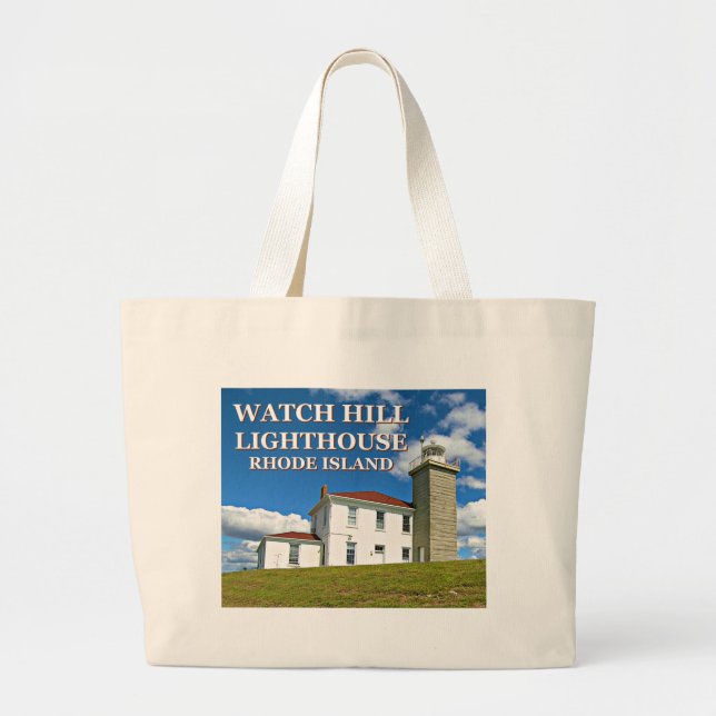 Watch Hill Lighthouse, Rhode Island Tote Bag (Front)