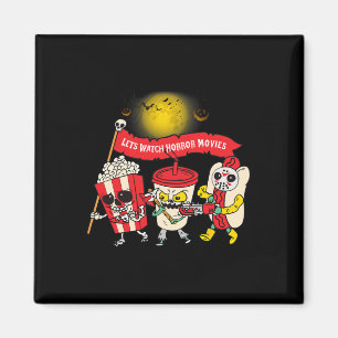 Watch Horror Movies Halloween Funny Ghost Skeleton Magnet