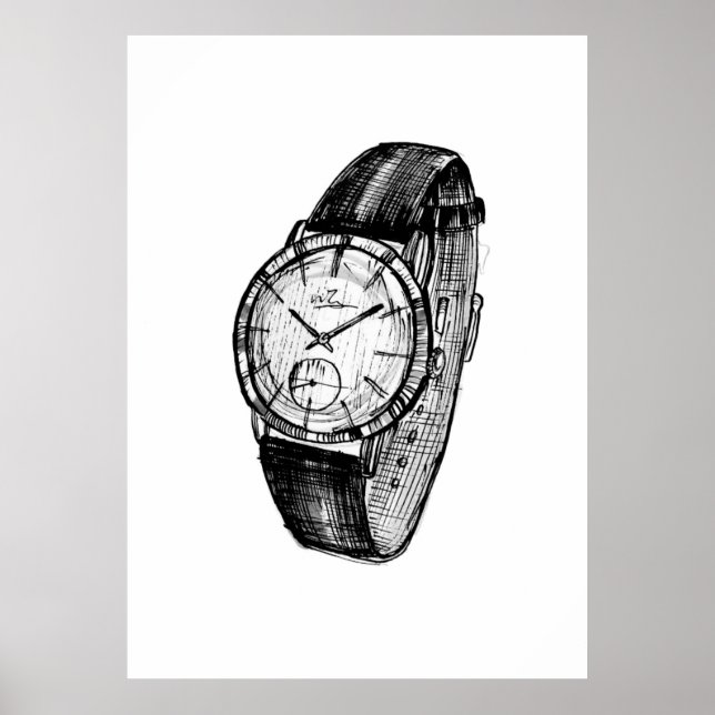 Watch Ink Sketch Poster (Front)