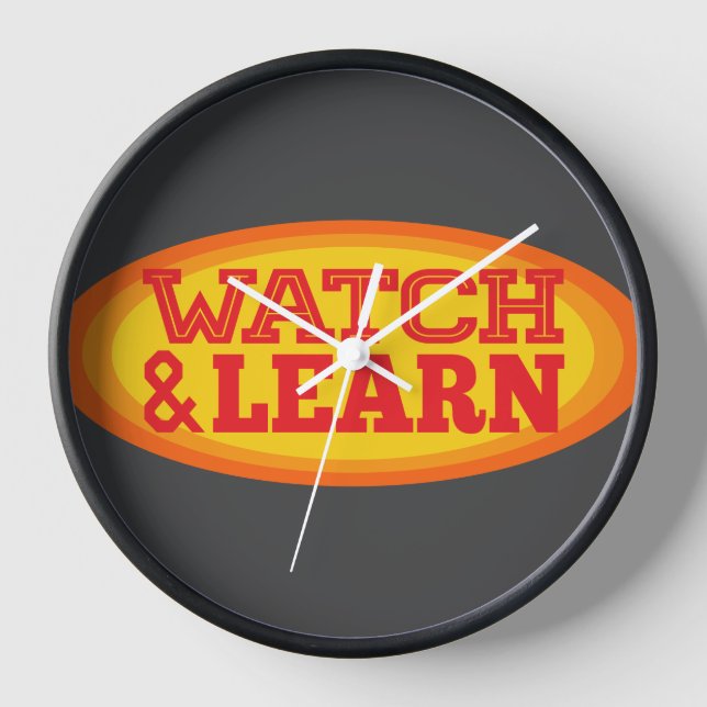 Watch & Learn Radial Oval Clock (Front)