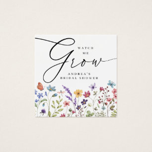 Watch me Grow Bloom Bridal Shower Favour Gift Tag