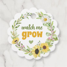 Watch Me Grow Sunflower Baby Shower Plant Pot Seed