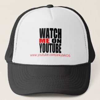 Watch Me on YouTube | Modern (Dark) Trucker Hat