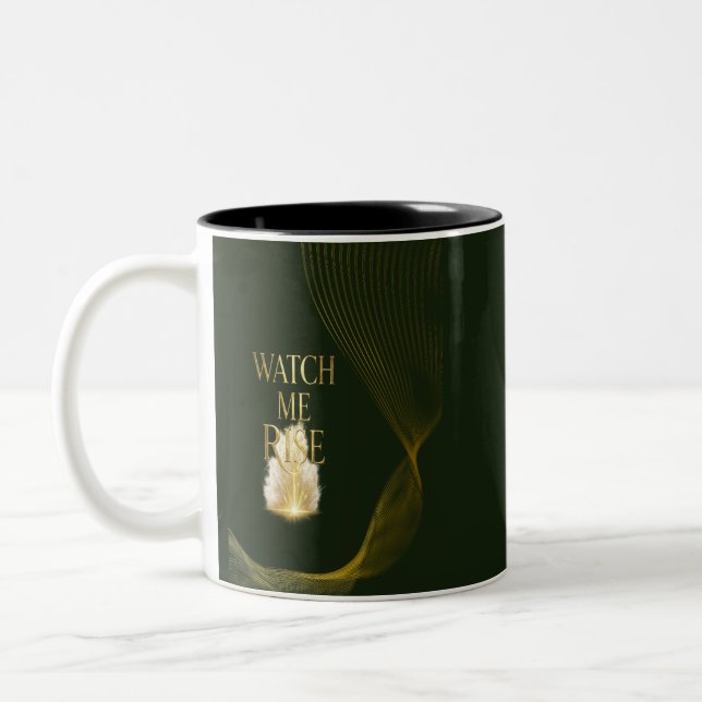 Watch Me Rise - Full Coverage Version Two-Tone Coffee Mug (Left)