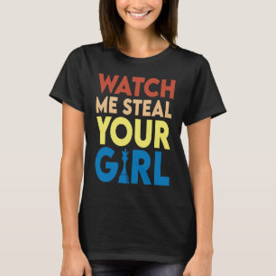 Watch Me Steal Your Girl Vintage Retro Chess T-Shirt