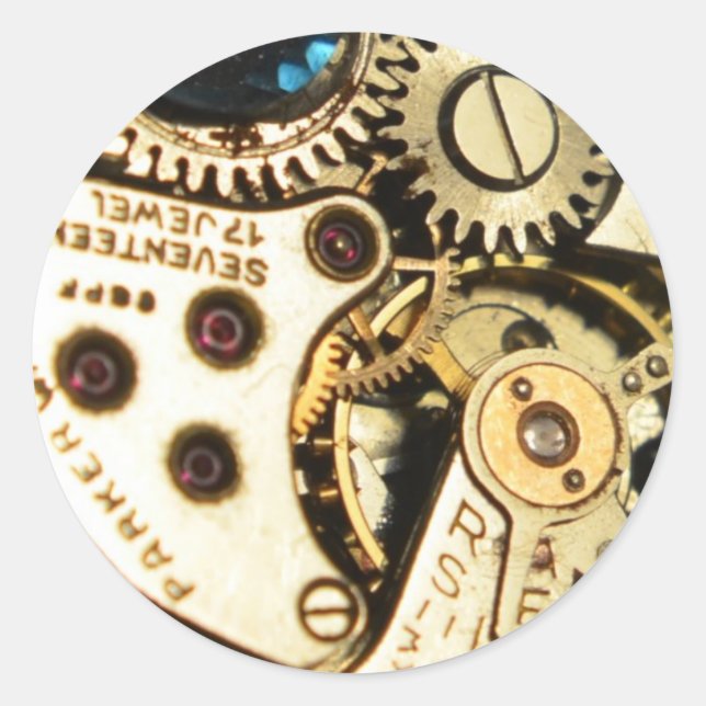 watch movement classic round sticker (Front)