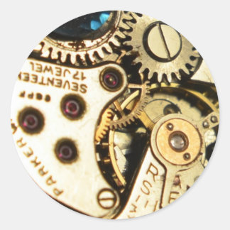 watch movement classic round sticker