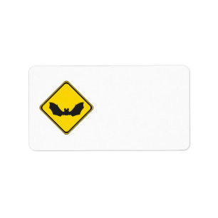 Watch Out: Bats! Label