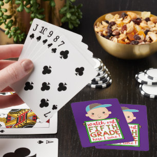 WATCH OUT FIFTH GRADE HERE I COME funny cute Playing Cards