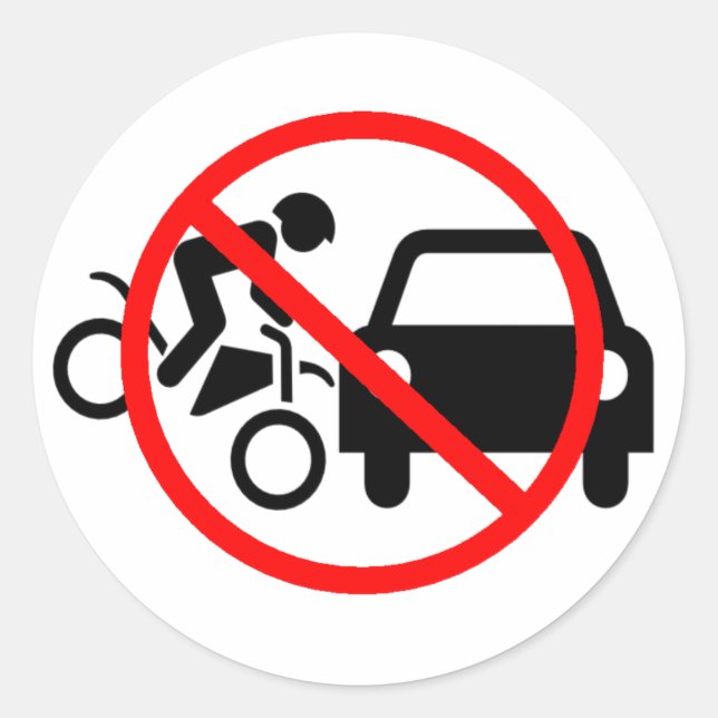 Watch Out For Motorcycles Classic Round Sticker (Front)