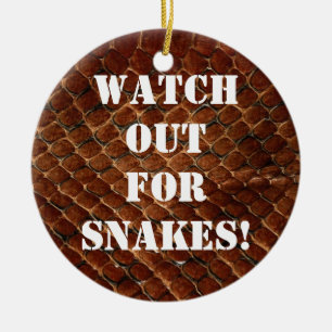 Watch out for snakes! ceramic tree decoration