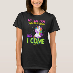 Watch Out Kindergarten Here I Come Unicorn Back To T-Shirt