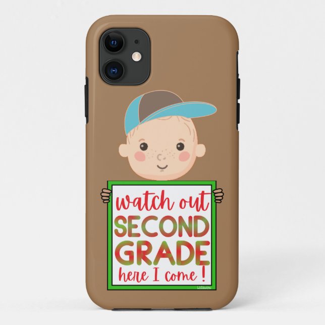 WATCH OUT SECOND GRADE HERE I COME funny cute      Case-Mate iPhone Case (Back)