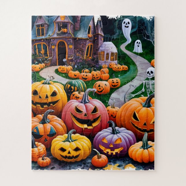 Watch out the pumpkins are coming! jigsaw puzzle (Vertical)